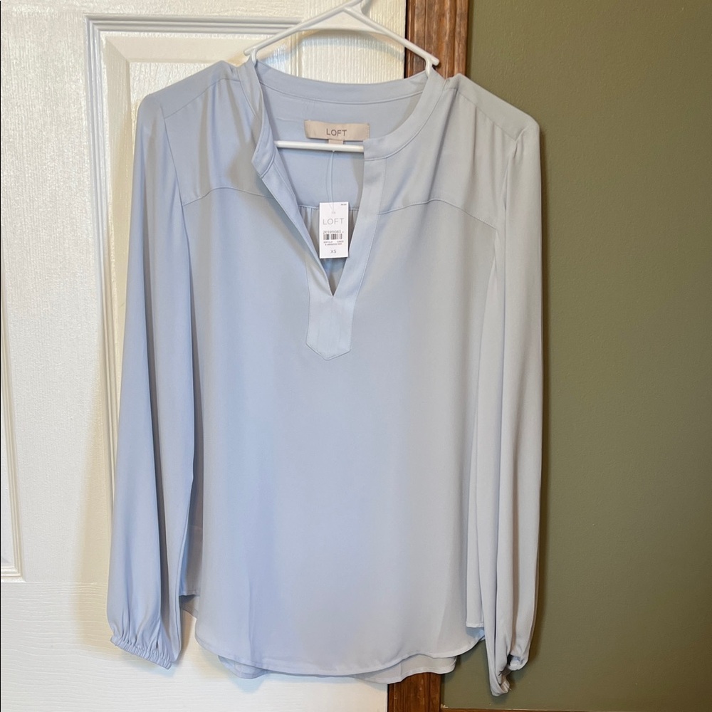 LOFT Women's Soft Blue Blouse